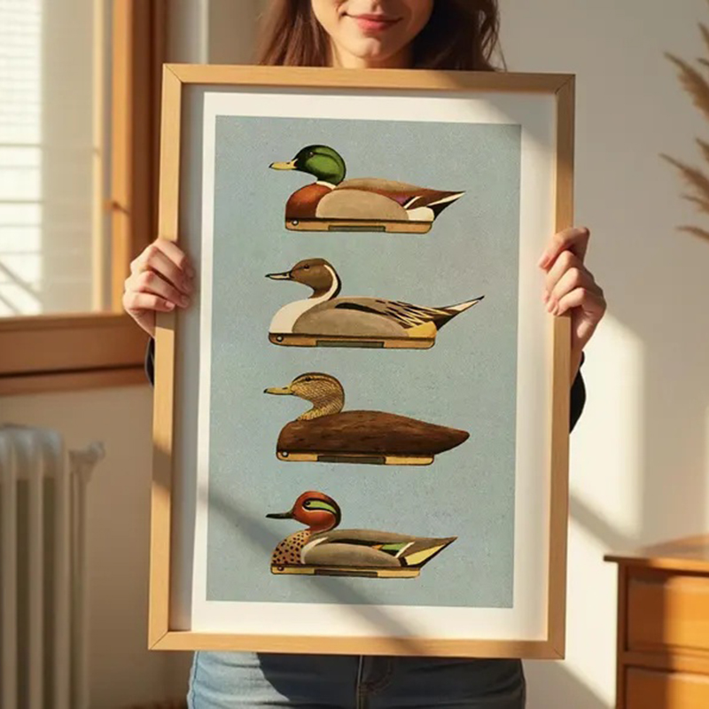 Retro Duck Prints Outdoors Art - огляд і ціна Outdoor Hunting Paintings